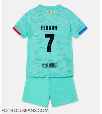 Barcelona Ferran Torres #7 Replika Tredje Tröja Barn 2023-24 Kortärmad (+ Korta byxor)